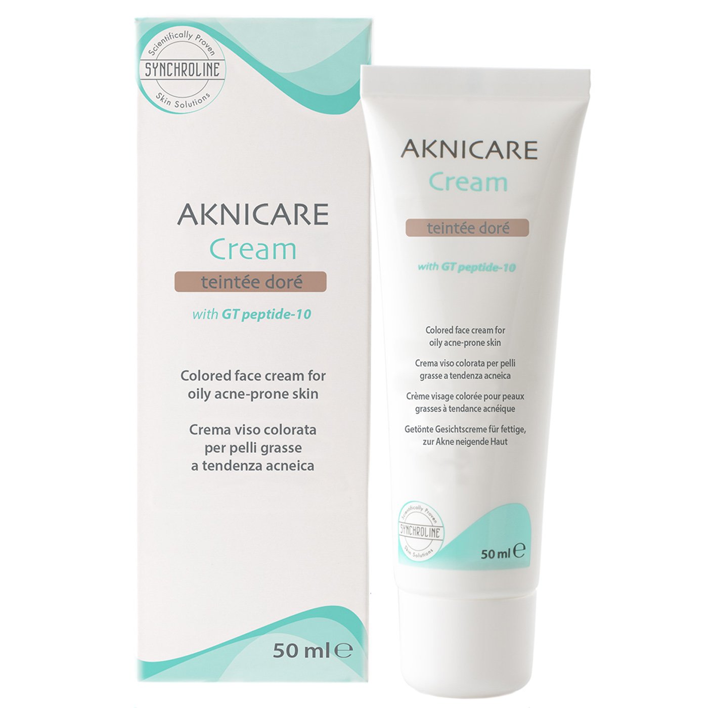 Synchroline Synchroline Aknicare Teintée Face Cream for Oily Acne-Prone Skin Ματ Ενυδατική Κρέμα Προσώπου με Χρώμα & Αντιμικροβιακή Δράση για Λιπαρό Δέρμα με Τάση Ακμής 50ml - Dore