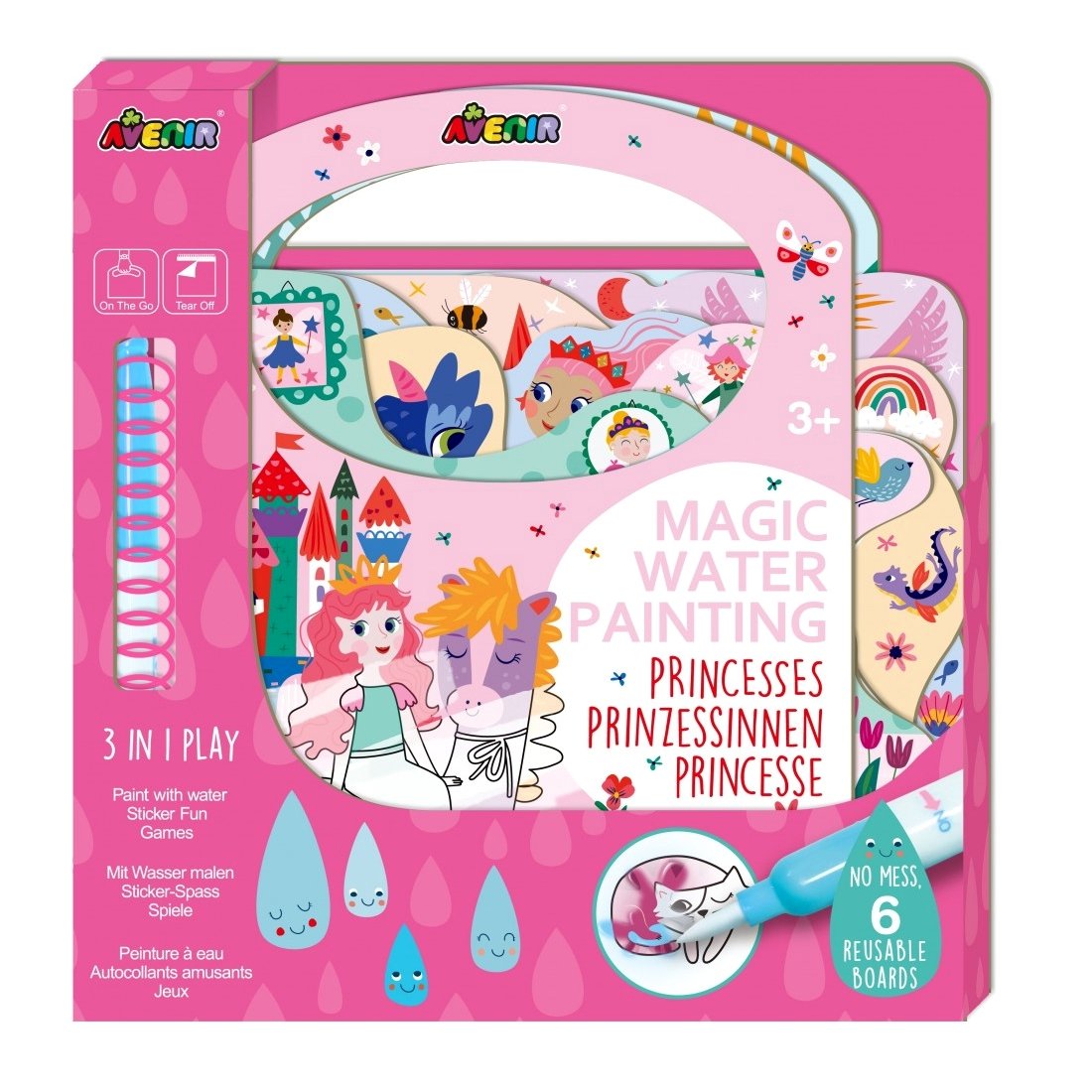 Avenir Avenir Scratch Magic Water Painting Prinsesses Κωδ 60816 Παιδικό Εκπαιδευτικό Παιχνίδι 3+ Years 1 Τεμάχιο