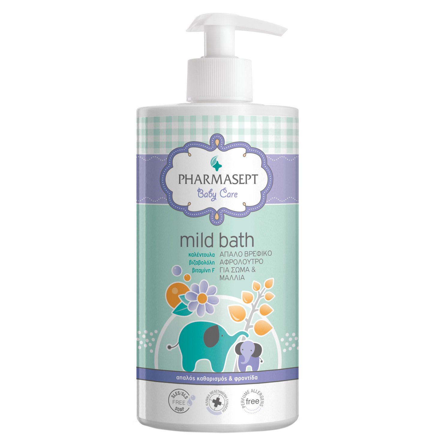 Pharmasept Pharmasept Baby Care Mild Bath 3m+ Βρεφικό Αφρόλουτρο για Σώμα - Μαλλιά Χωρίς Αλκάλια ή Σαπούνι με Ουδέτερο pH 1L