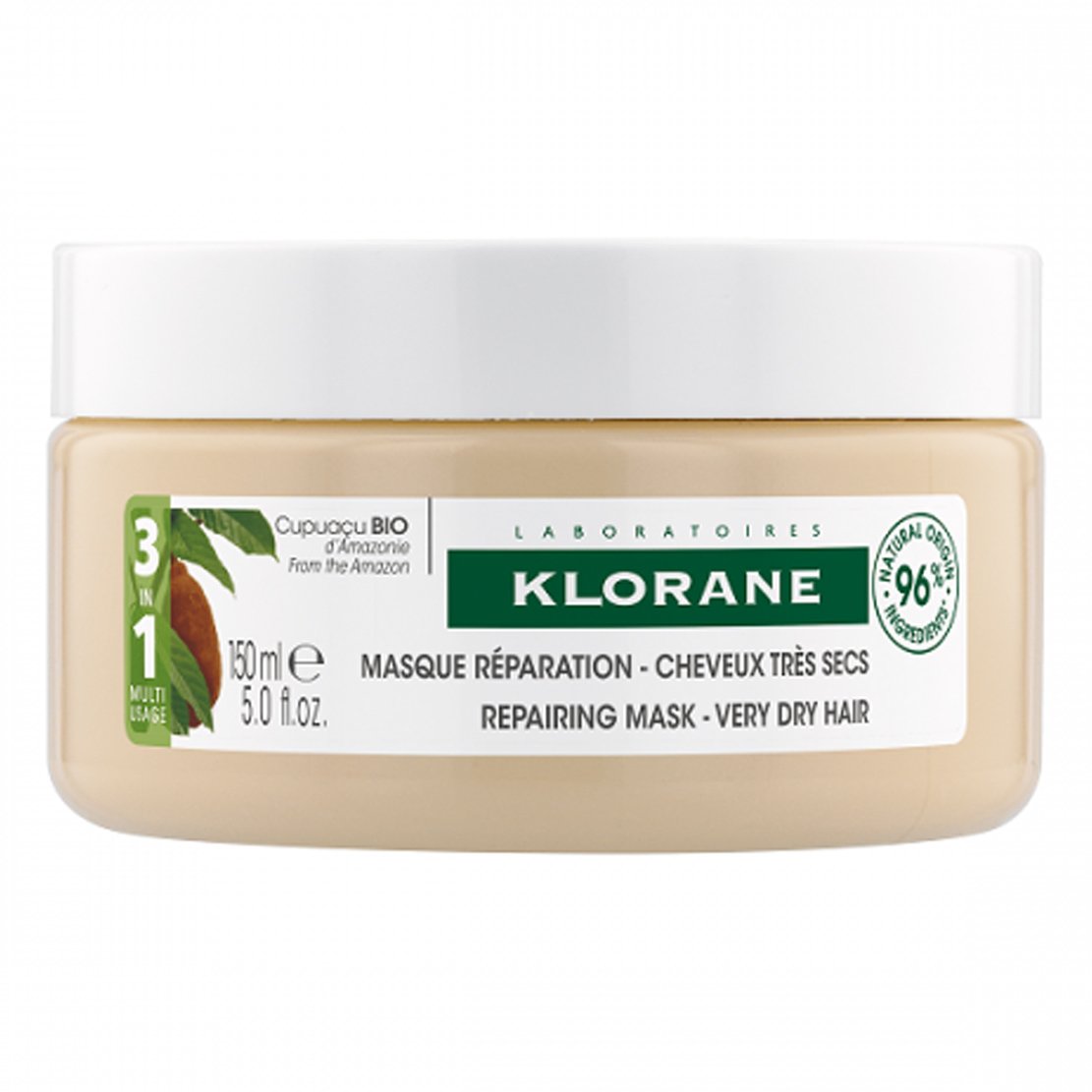 Klorane Klorane Cupuacu Mask Μάσκα Θρέψης & Επανόρθωσης για Ξηρά Μαλλιά με Βιολογικό Βούτυρο Cupuacu 150ml