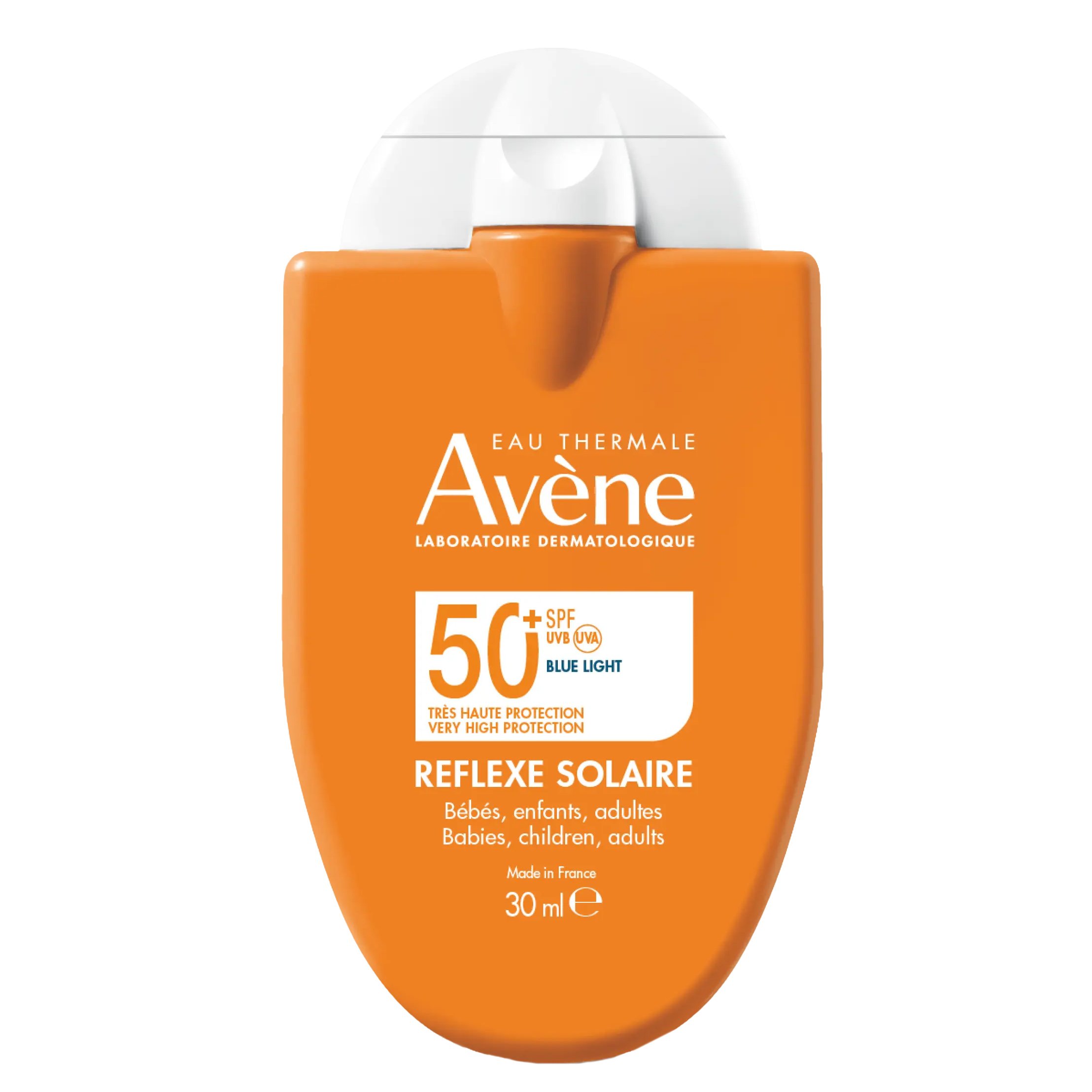 Avène Avene Reflexe Solaire Spf50+ Face & Body Fluid Λεπτόρρευστη Αντηλιακή Κρέμα Προσώπου, Σώματος Πολύ Υψηλής Προστασίας για την Ευαίσθητη Επιδερμίδα 30ml