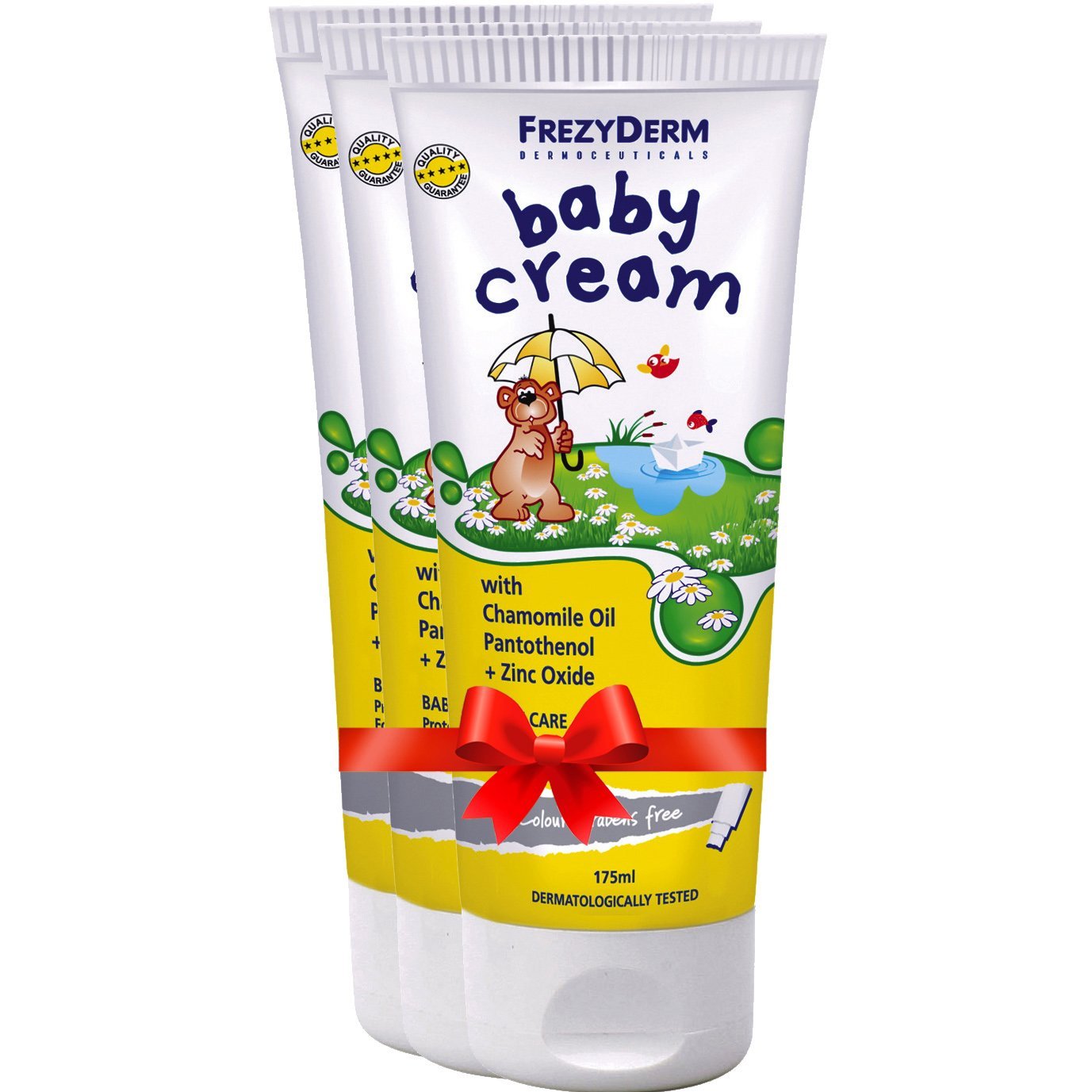 Frezyderm Σετ Frezyderm Baby Cream Απαλή, Προστατευτική Αδιάβροχη Κρέμα για την Αλλαγή της Πάνας 3x175ml