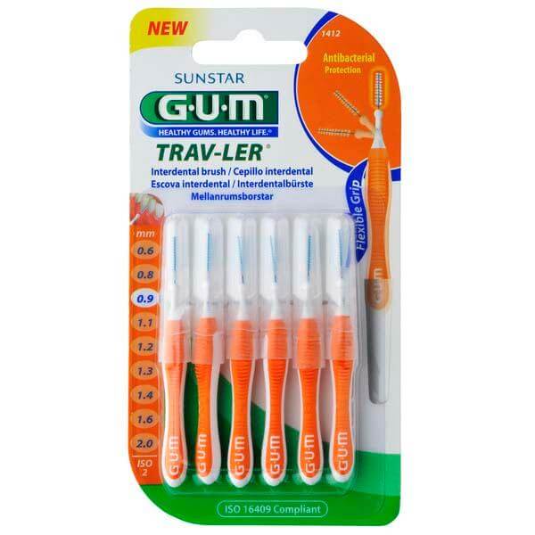 Gum Trav-ler Cylindrical, 1412 Μεσοδόντια Βουρτσάκια 0,9mm x 6