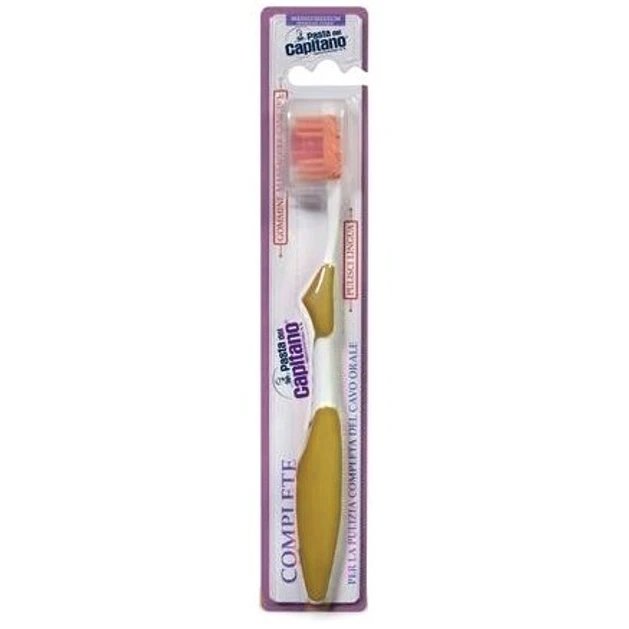 Pasta del Capitano Complete Toothbrush Medium Μέτρια Οδοντόβουρτσα σε Κίτρινο Χρώμα 1 Τεμάχιο – Κίτρινο