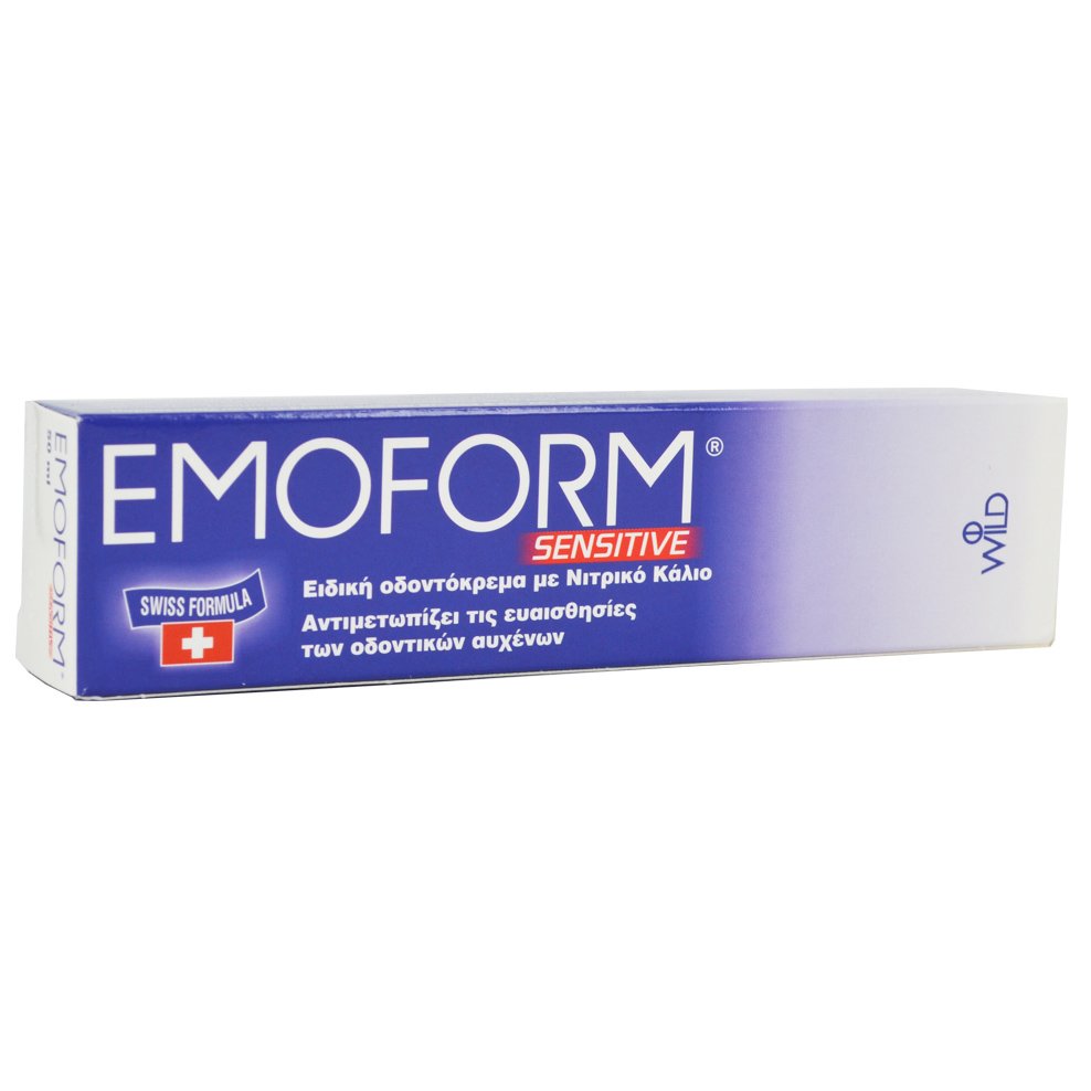 Emoform Emoform Sensitive Swiss Ειδική Οδοντόκρεμα με Νιτρικό Κάλιο 50ml,Για Ευαίσθητα Δόντια ή Απογυμνωμένους Οδοντικούς Αυχένες