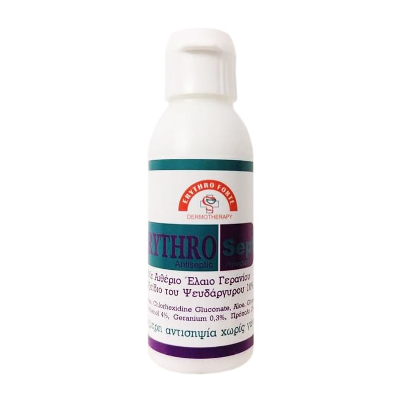 Erythro Forte Erythro Forte ErythroSept Antiseptic Protection Geranium Λεπτόρρευστη Κρέμα Προστασίας Ενάντια των Μικροβίων 60ml