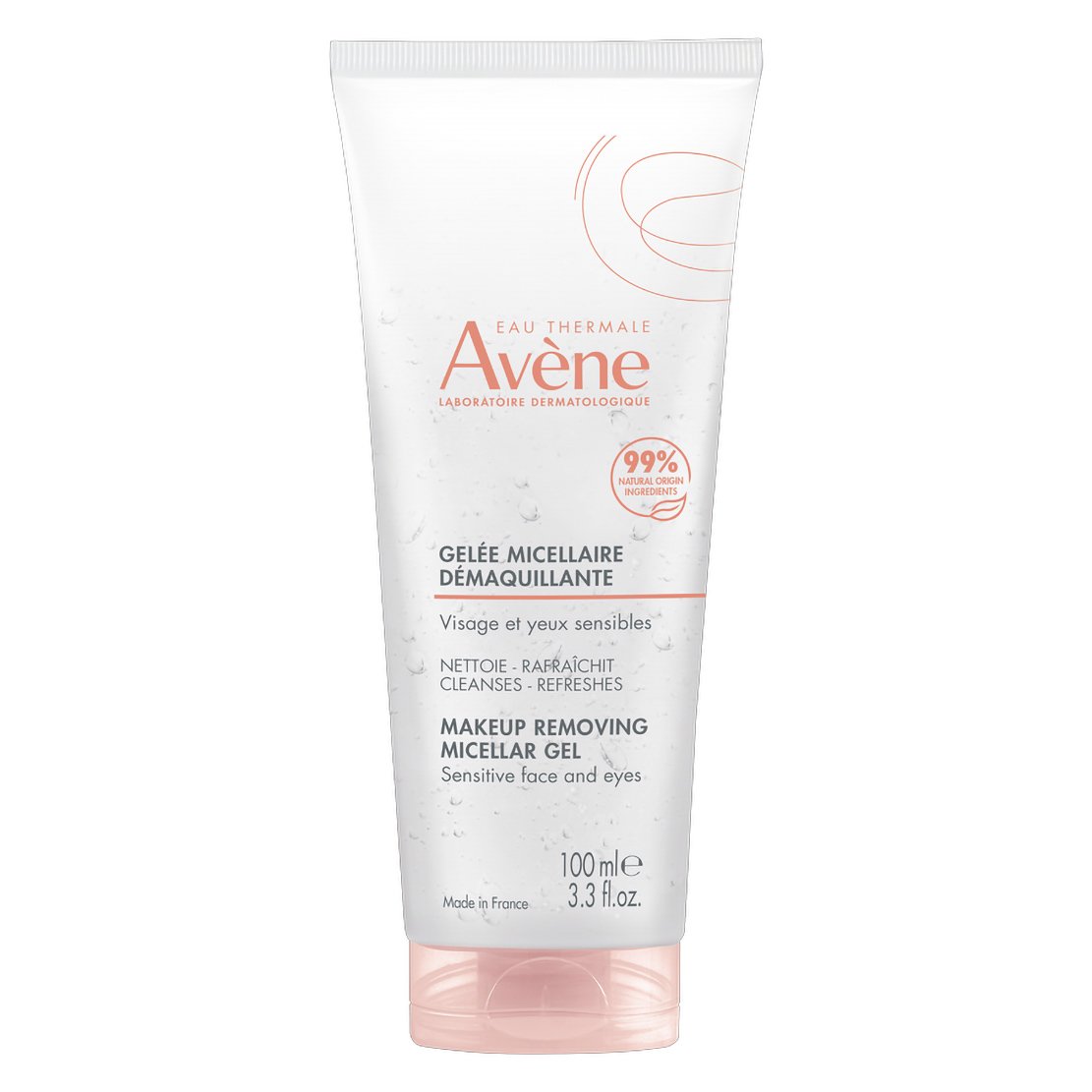 Avène Avene Make Up Removing Gel for Sensitive Face & Eyes Gel Καθαρισμού & Ντεμακιγιάζ Προσώπου - Ματιών με Μικύλλια, Ιδανικό για Ευαίσθητες Επιδερμίδες Travel Size 100ml