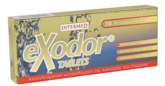 InterMed Intermed Exodor Tablets, Ταμπλέτες για τη Γρήγορη Αντιμετώπιση της Κακοσμίας του Στόματος 30tabs