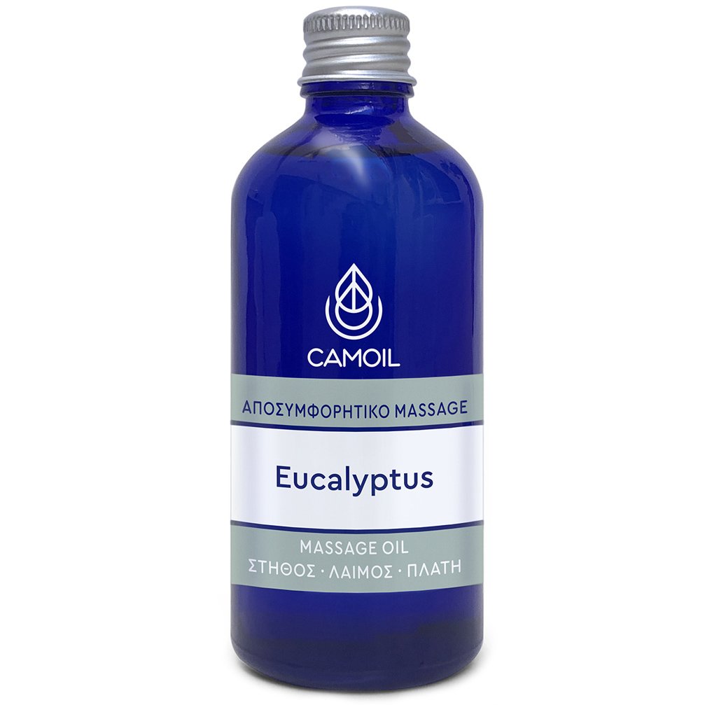 Zarbis Camoil Eucalyptus Decongestant Massage Oil Έλαιο για Μασάζ με Αμυγδαλέλαιο & Αιθέριο Έλαιο Ευκαλύπτου Κατά των Συμπτωμάτων του Κρυολογήματος 100ml