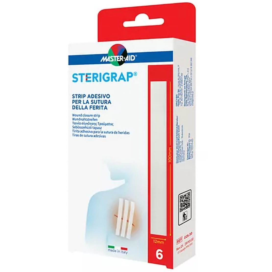 Master Aid Master Aid Sterigrap 12x100mm Ταινία Σύγκλισης Τραυμάτων 6 Τεμάχια