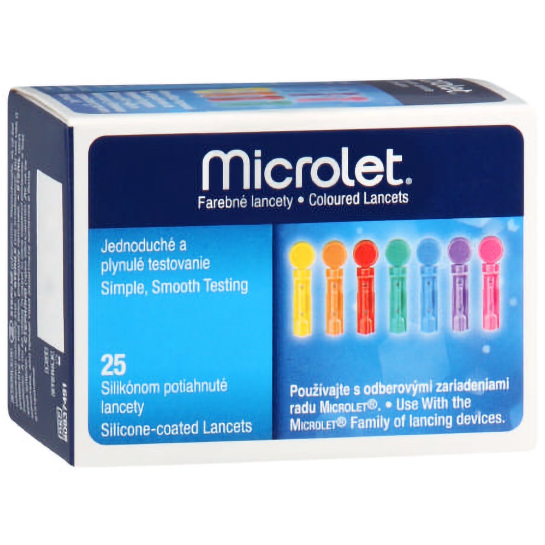 Bayer Microlet Coloured Lancets Σκαρφιστήρες για το Σύστημα Παρακολούθησης Γλυκόζης Αίματος 25 Τεμάχια