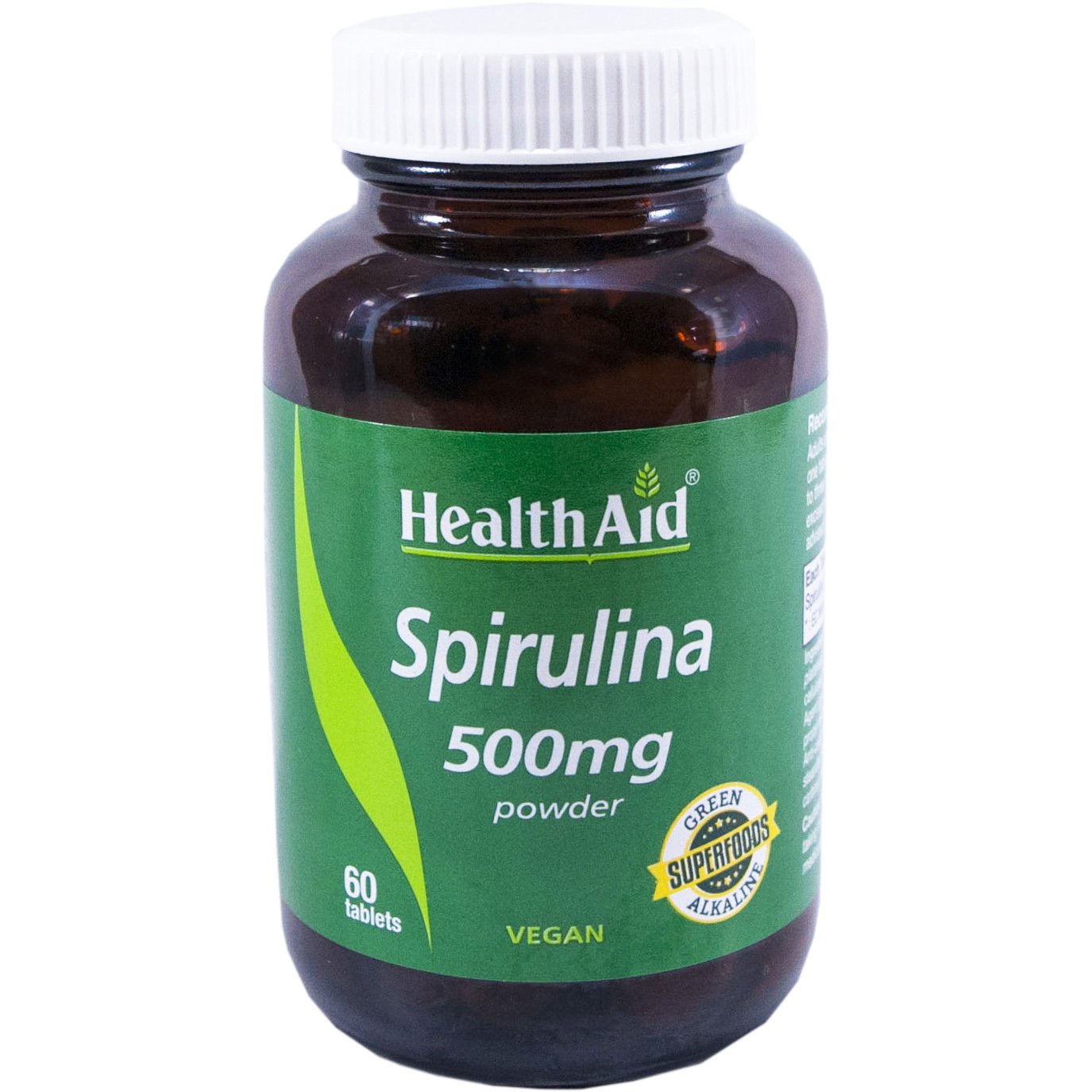 Health Aid Spirulina 500mg Συμπλήρωμα Διατροφής Φυσικού Προϊόντος το Οποίο Καλύπτει τις Περισσότερες Διατροφικές Ανάγκες 60Tabs