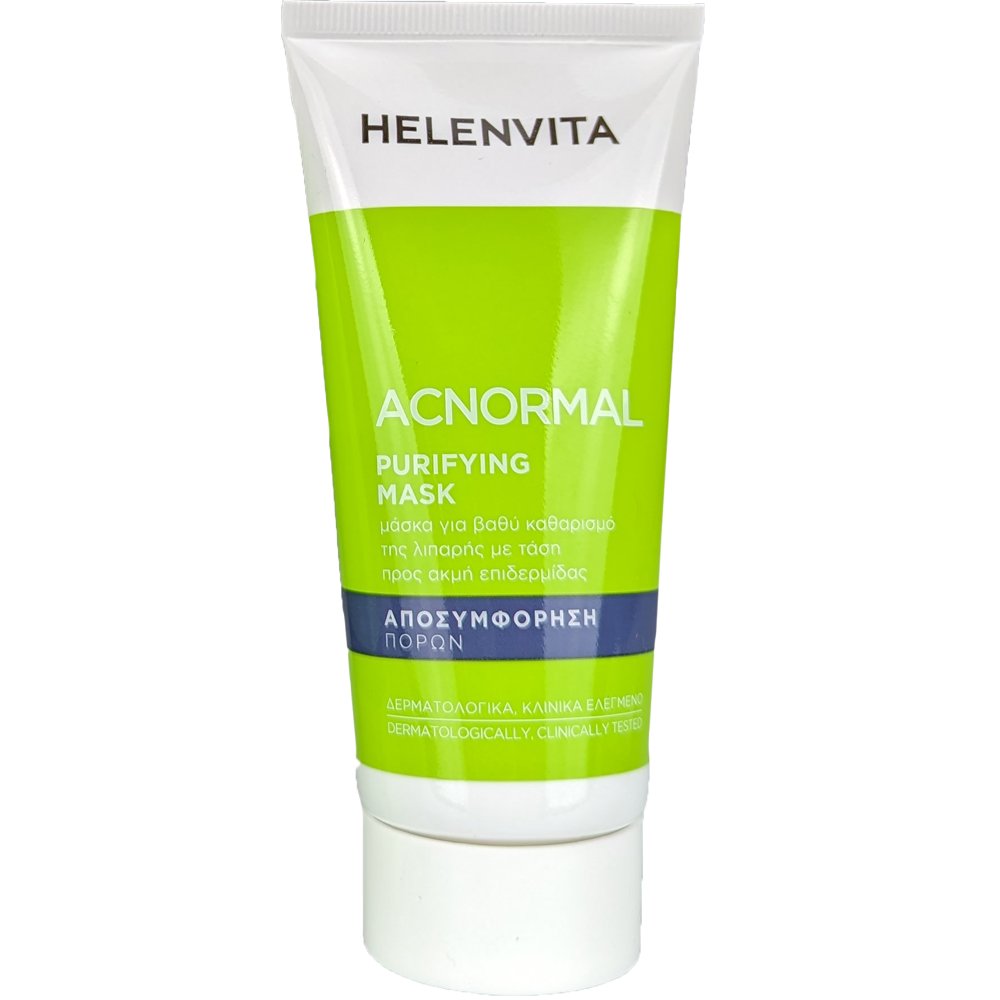 ΦΑΡΜΕΞ Helenvita ACNormal Purifying Facial Mask Μάσκα για Βαθύ Καθαρισμό της Λιπαρής με Τάση Ακμής, Επιδερμίδας 75ml