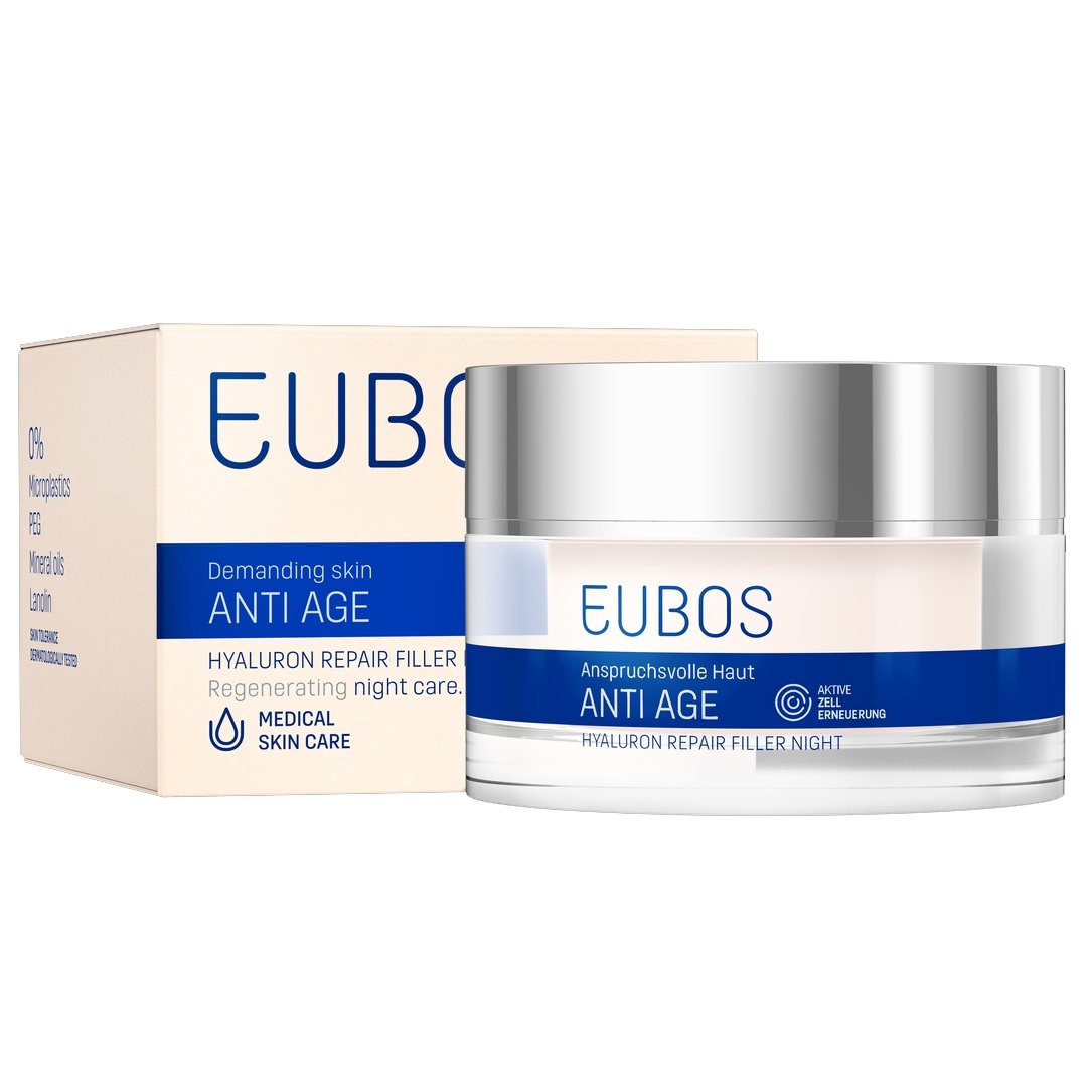 Eubos Eubos Anti Age Hyaluron Repair Filler Night Creme Αντιρυτιδική Κρέμα Νύχτας 50ml