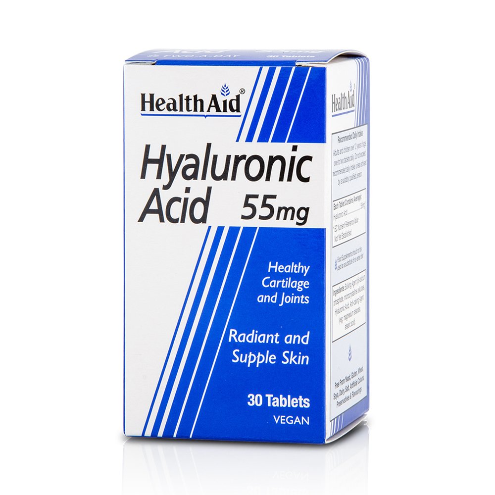 Health Aid Hyaluronic Acid 55mg Υγιή Οστά και Εύπλαστες Αρθρώσεις 30tabs