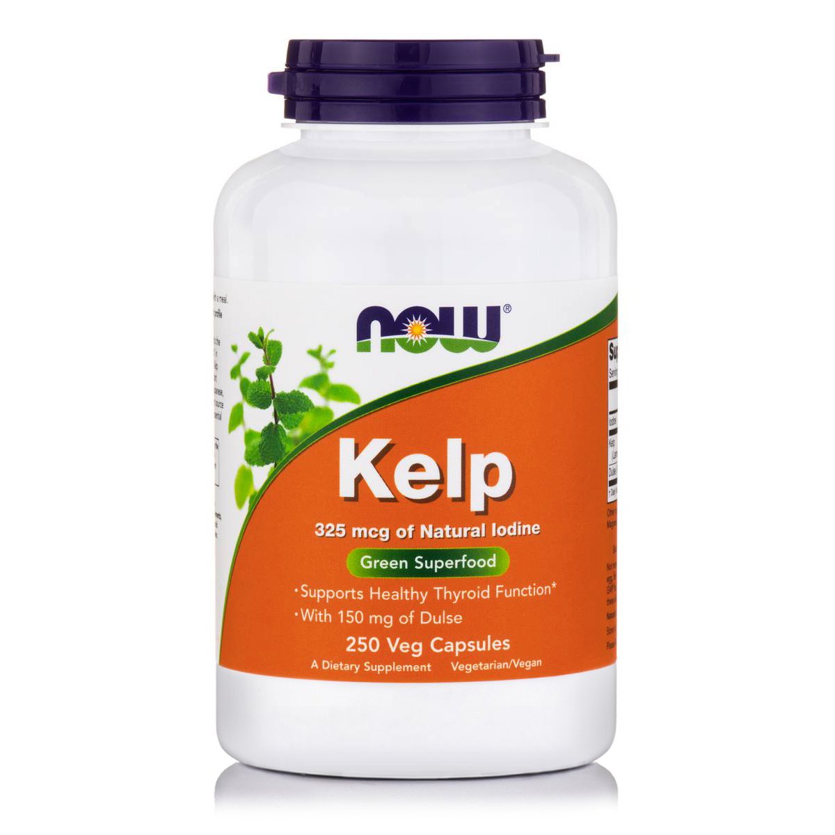 Now Now Foods Kelp 325 mcg Natural Iodine Συμπλήρωμα Διατροφής, Φυσιολογική Λειτουργία Μεταβολισμού & Θυρεοειδή Αδένα 250veg.caps