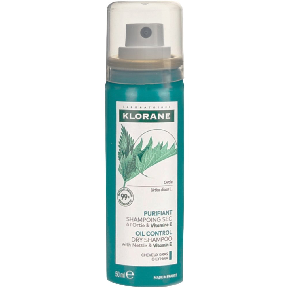 Klorane Klorane Nettle Dry Shampoo Oily Hair Travel Size Ξηρό Σαμπουάν με Τσουκνίδα για Λιπαρά Μαλλιά 50ml