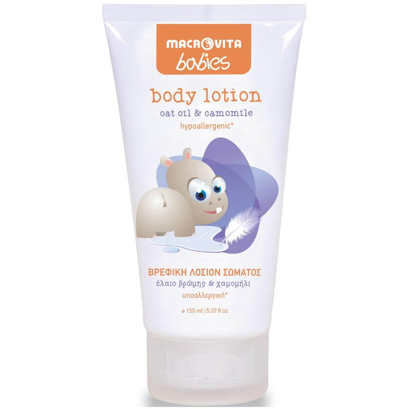 Macrovita Babies Body Lotion Βρεφική Λοσιόν Σώματος με Έλαιο Βρώμης & Χαμομήλι από 0-36 Μηνών 150ml φωτογραφία