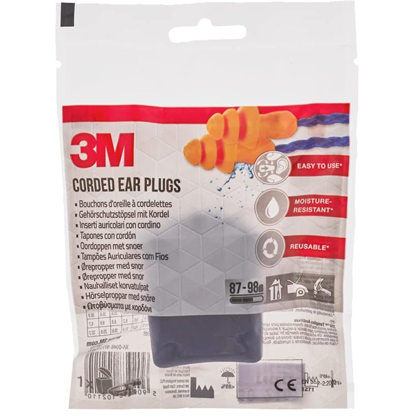 FUTURO 3M Corded Earplugs with Storage Box Ωτοασπίδες με Κορδόνι Στήριξης & με Θήκη Αποθήκευσης 1 Ζευγάρι