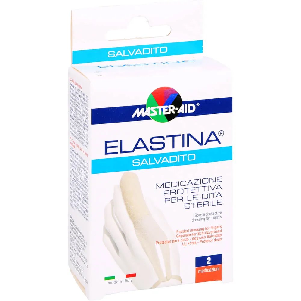 Master Aid Master Aid Elastina Salvadito Αποστειρωμένη Προστατευτική Σωληνοειδής Γάζα για τα Δάκτυλα 2 Τεμάχια