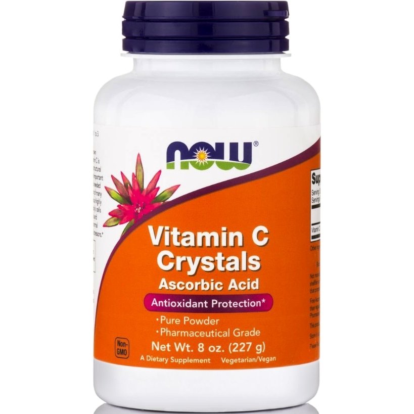 Now Now Foods Vitamin C Crystals Ascorbic Acid Βιοδιαθέσιμη Μορφή της Βιταμίνης C σε Μορφή Σκόνης 227gr