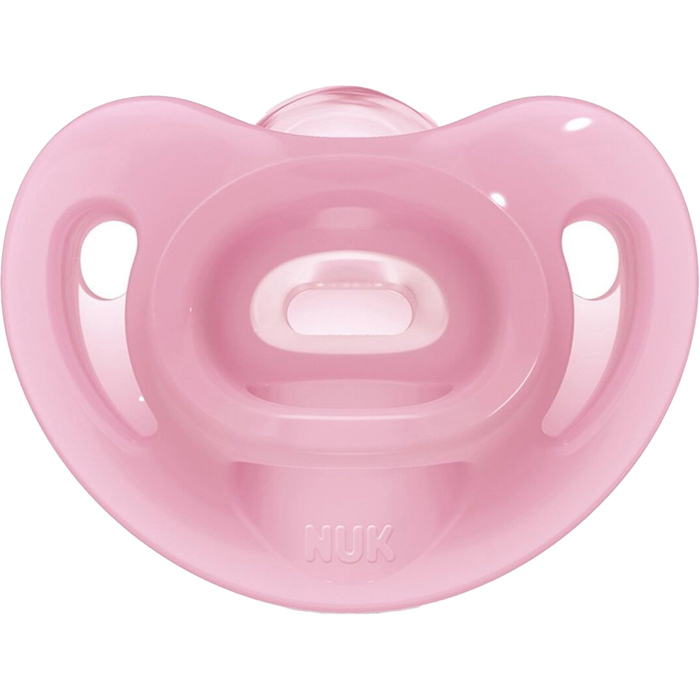 Nuk Sensitive Silicone Soother 0-6m Πιπίλα από 100% Σιλικόνη Εξαιρετικά Μαλακή & Εύκαμπτη 1 Τεμάχιο - Ροζ