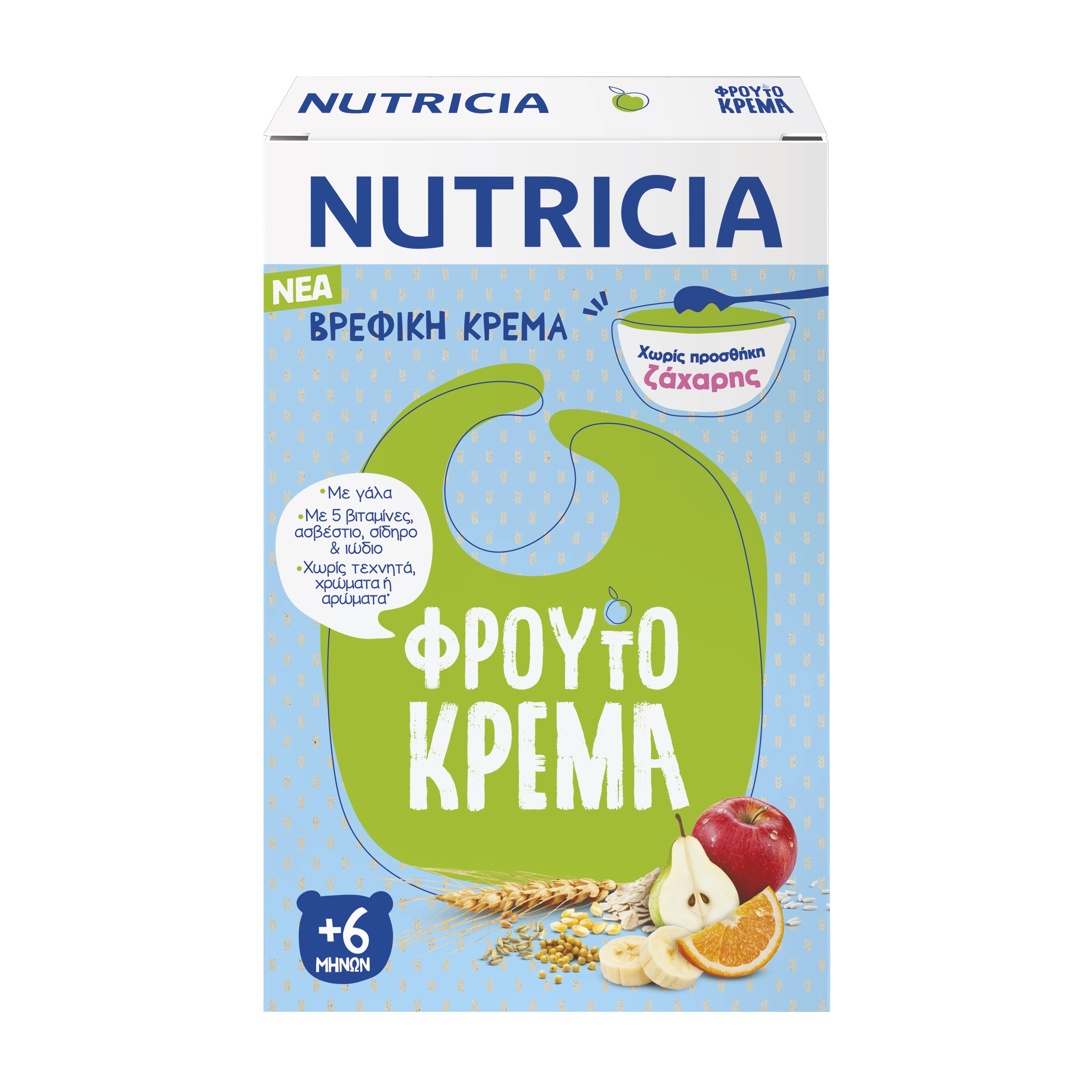 Nutricia Nutricia Φρουτόκρεμα Βρεφική Κρέμα 6m+ 250gr