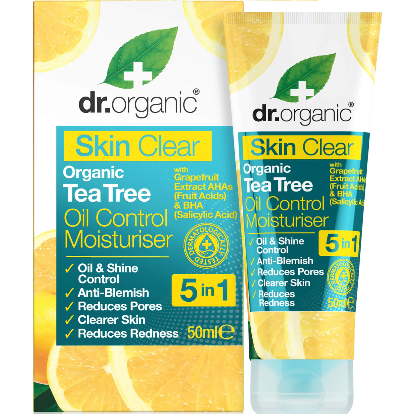 Dr Organic Dr Organic Skin Clear Organic Tea Tree Oil Control Moisturiser Ενυδατική Κρέμα Προσώπου για Έλεγχο της Λιπαρότητας 50ml