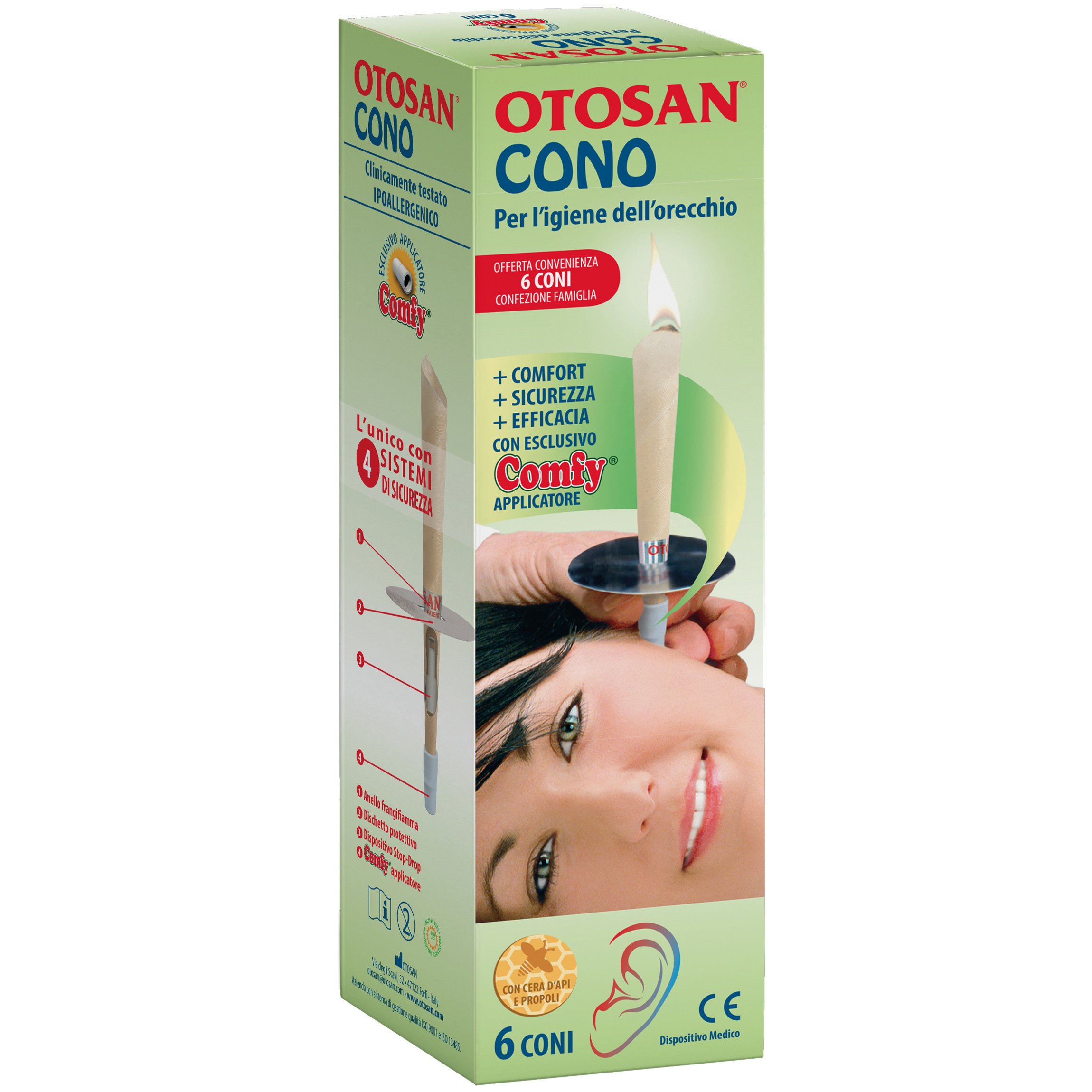 Otosan Otosan Comfy Family Κώνος Καθαρισμού Της Ακουστικής Κοιλότητας Με Πρόπολη 6 Τεμάχια