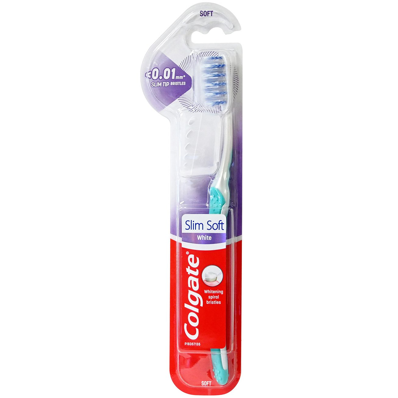 Colgate Slim Soft White 0.01mm Μαλακή Οδοντόβουρτσα με Πολύ Λεπτές Ίνες για Βαθύ Καθαρισμό 1 Τεμάχιο – Τιρκουάζ