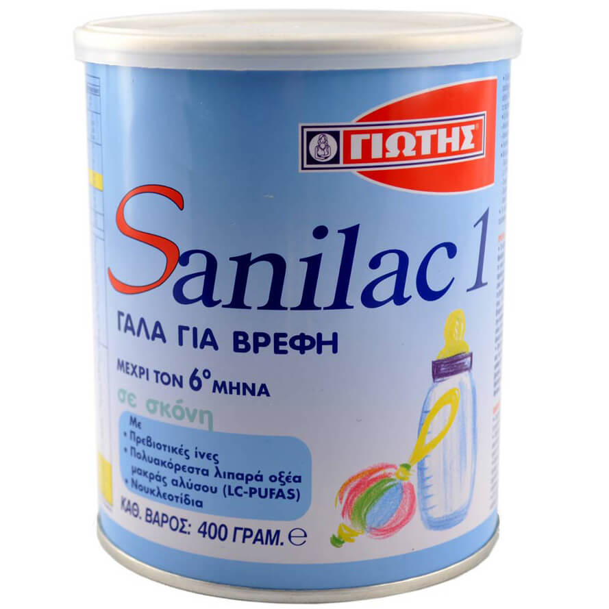 Sanilac Sanilac 1 Infant Milk Γάλα σε Σκόνη για Βρέφη 1ης Ηλικίας Μέχρι τον 6ο Μήνα 400g