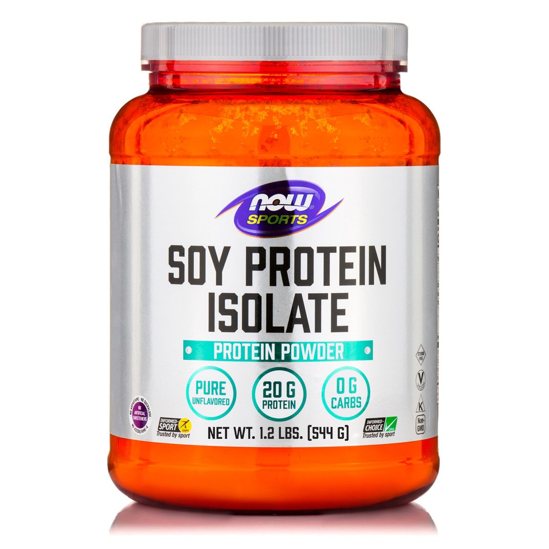 Now Now Foods Soy Protein Isolate Non-GMO Vegetarian Unflavored Powder Φυτική Πηγή Υψηλής Ποιότητας Πλήρους Πρωτεΐνης από Σόγια 544g