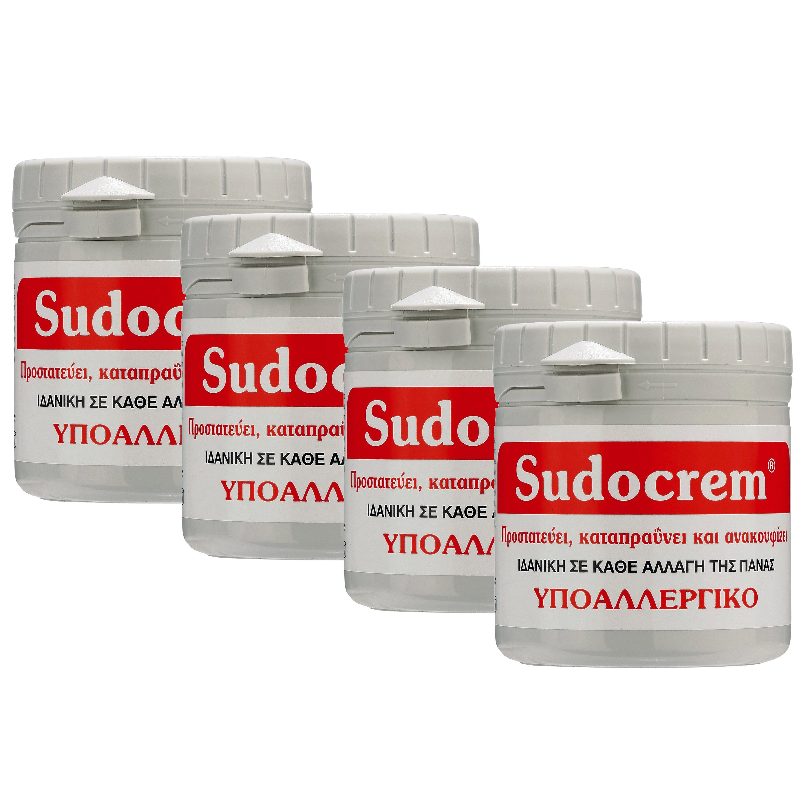 Sudocrem Sudocrem Ήπια Αντισηπτική & Καταπραϋντική Κρέμα Ιδανική για Αλλαγή Πάνας 4x125ml