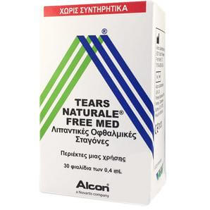 Alcon Alcon Tears Naturale Free Med Οφθαλμικές Σταγόνες σε Περιέκτες μιας Χρήσης, για την Ανακούφιση από την Ξηροφθαλμία 30x0.4 ml