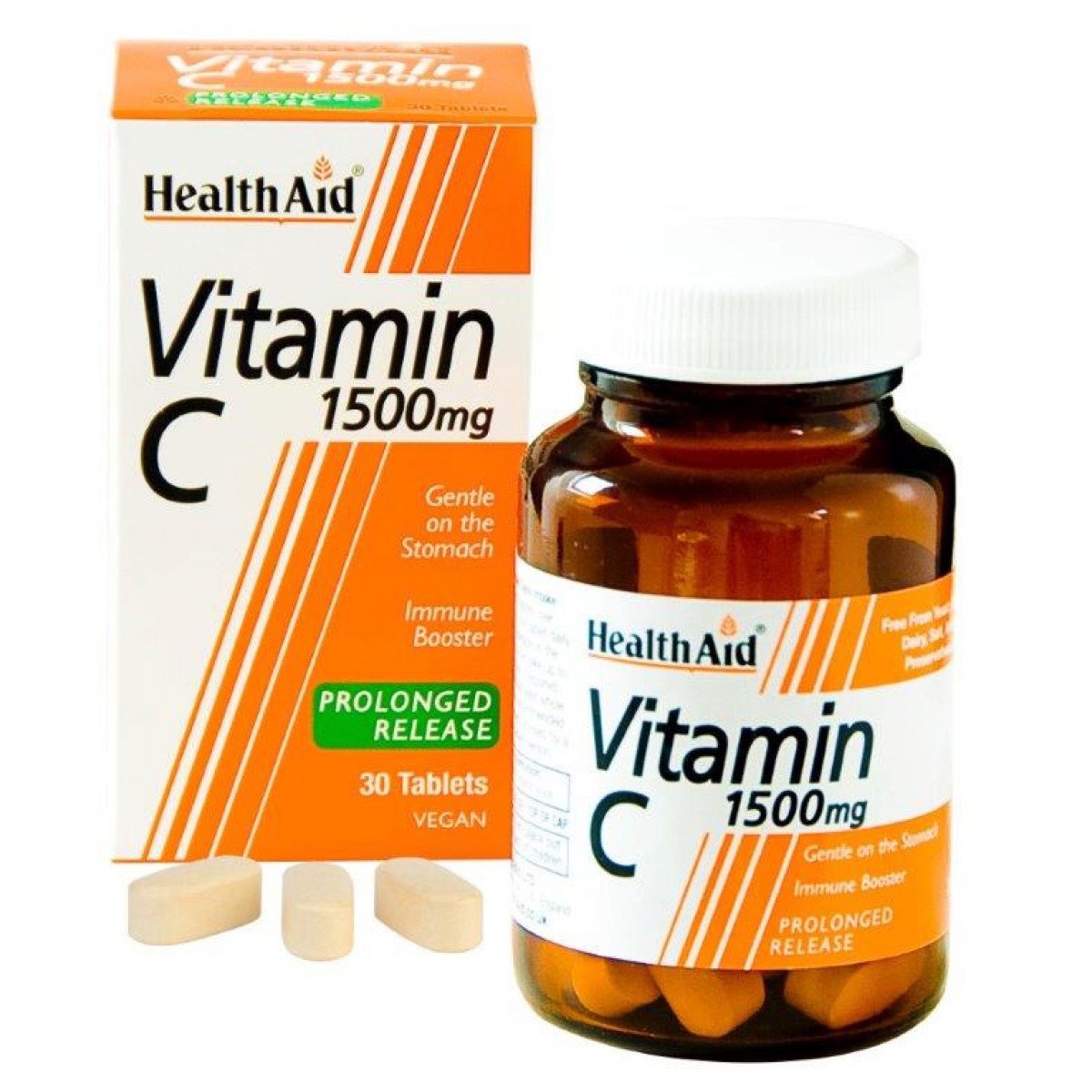 Health Aid Vitamin C 1500mg Prolonged Release, Βιταμίνη C Βραδείας Αποδέσμευσης για Εύκολη Απορρόφηση 30tabs