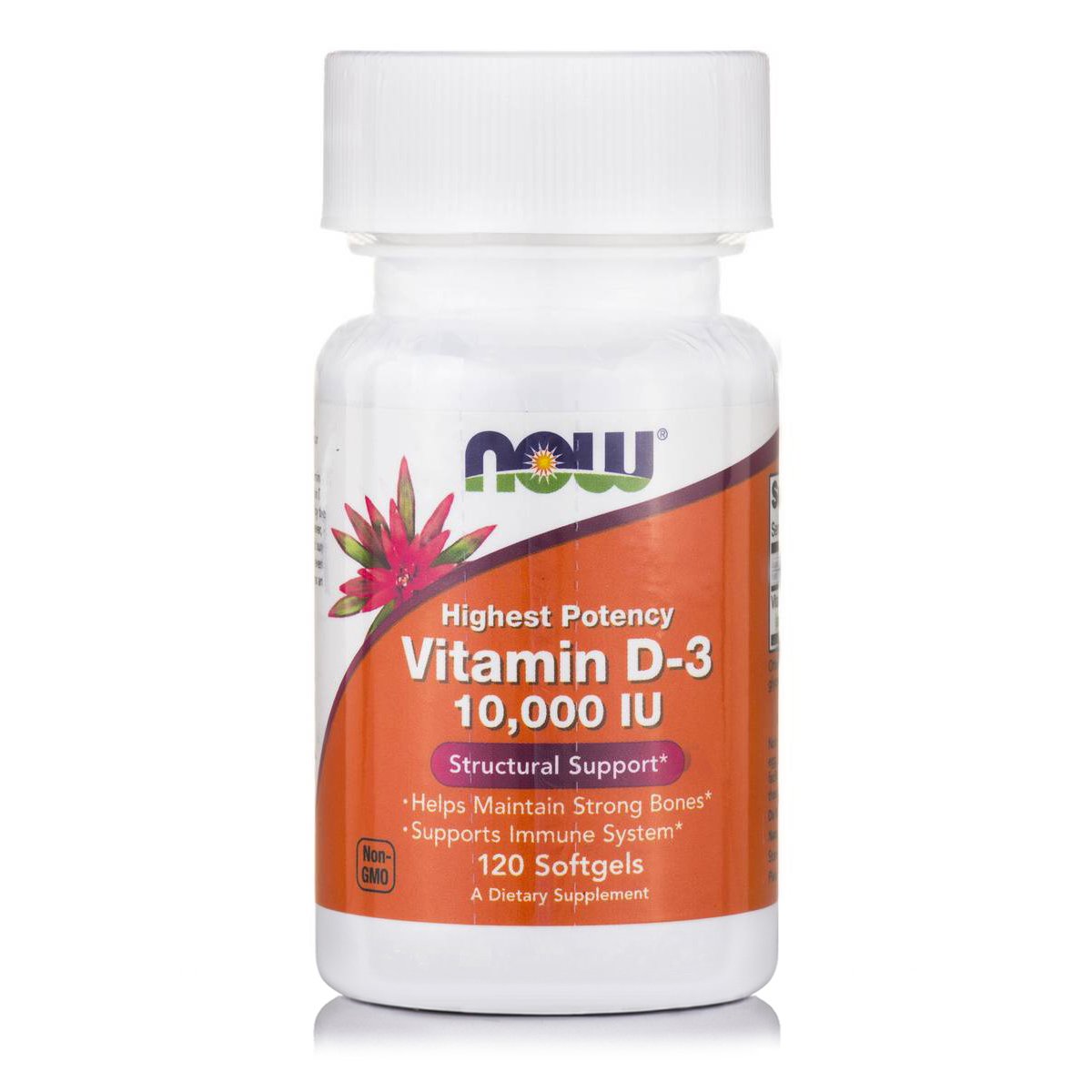 Now Now Foods Vitamin D3 10.000 IU Συμπλήρωμα Διατροφής με τη πιο Βιοδιαθέσιμη Μορφή Βιταμίνης D 120 softgels