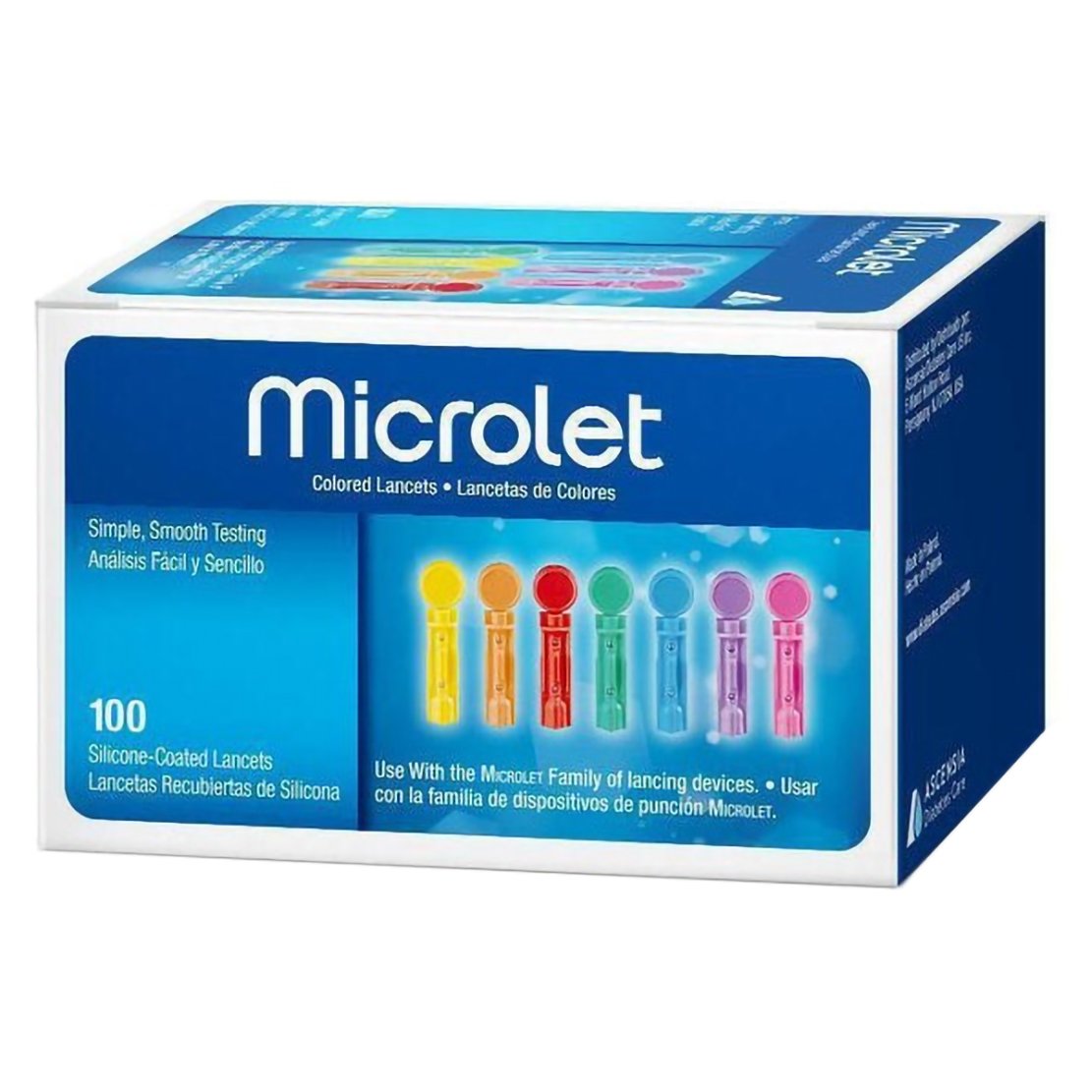 Bayer Microlet Coloured Lancets Σκαρφιστήρες για το Σύστημα Παρακολούθησης Γλυκόζης Αίματος 100 Τεμάχια