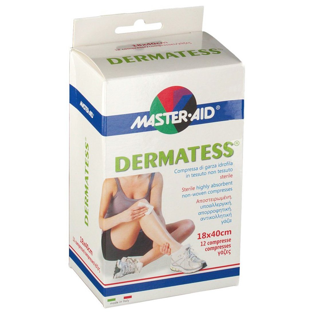 Master Aid Master Aid Dermatess Αντικολλητικές Γάζες 18x40 12τεμ.