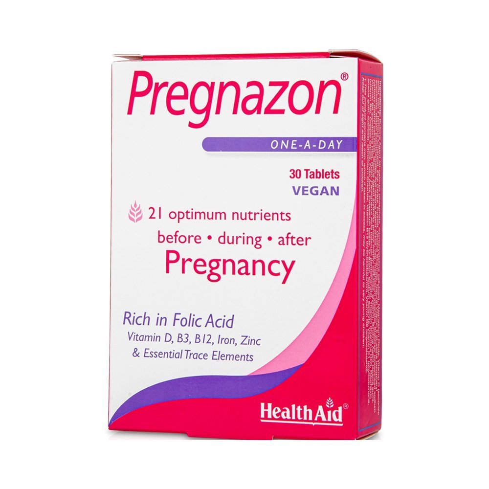 Health Aid Health Aid Pregnazon Συμπλήρωμα Διατροφής για Όλα τα Στάδια της Εγκυμοσύνης 30tabs