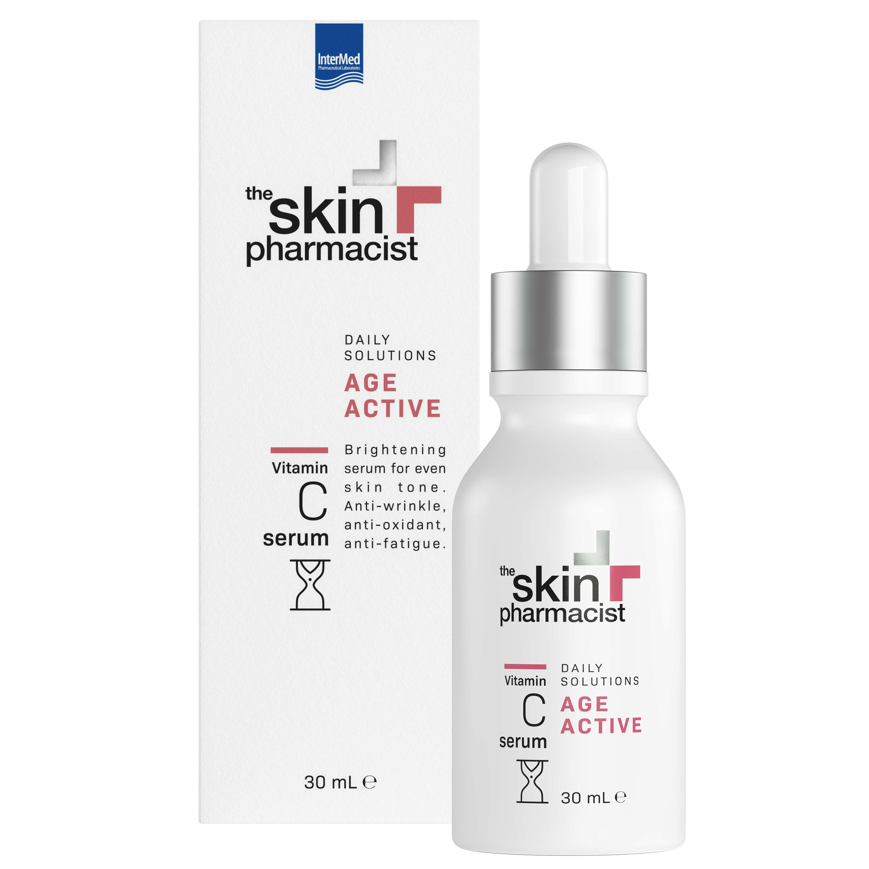 The Skin Pharmacist The Skin Pharmacist Age Active Vitamin C Serum Ορός Προσώπου για Λάμψη για Ομοιόμορφο Τόνο στην Επιδερμίδα 30ml