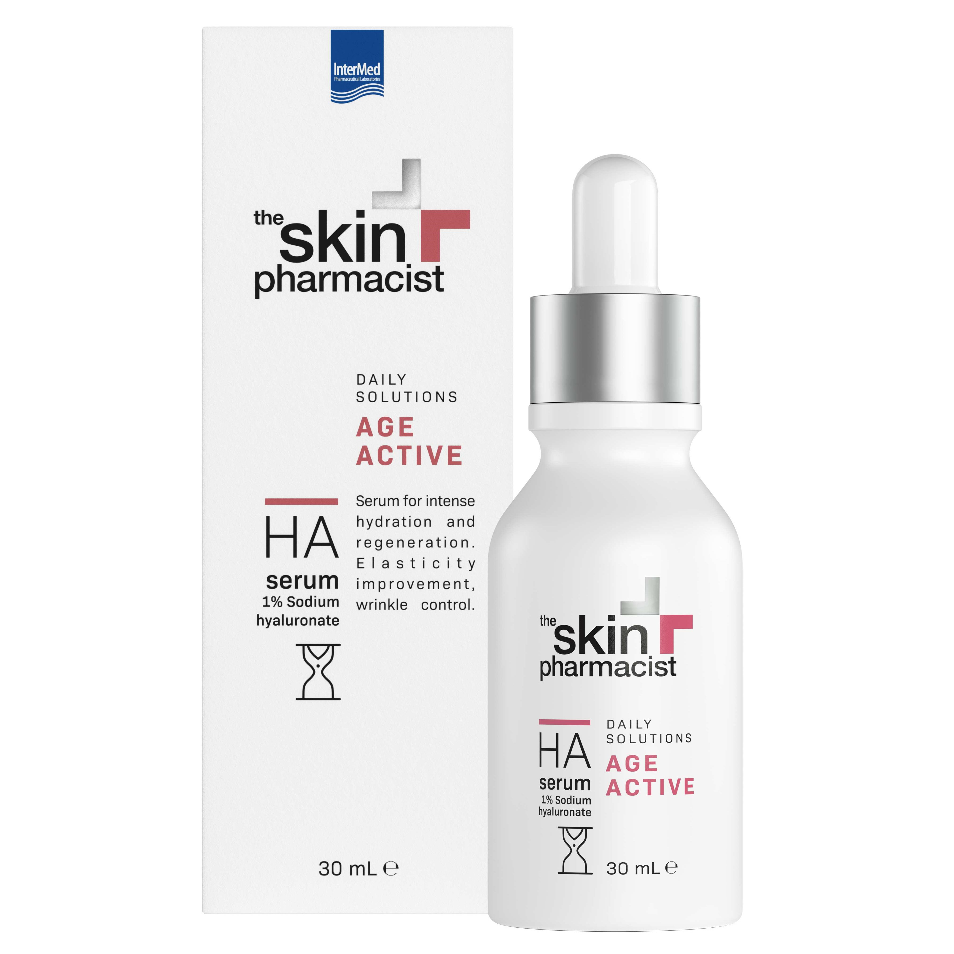 The Skin Pharmacist The Skin Pharmacist Age Active HA Serum 1% Sodium Hyaluronate Ορός Προσώπου Εντατικής Ενυδάτωσης & Ανάπλασης 30ml