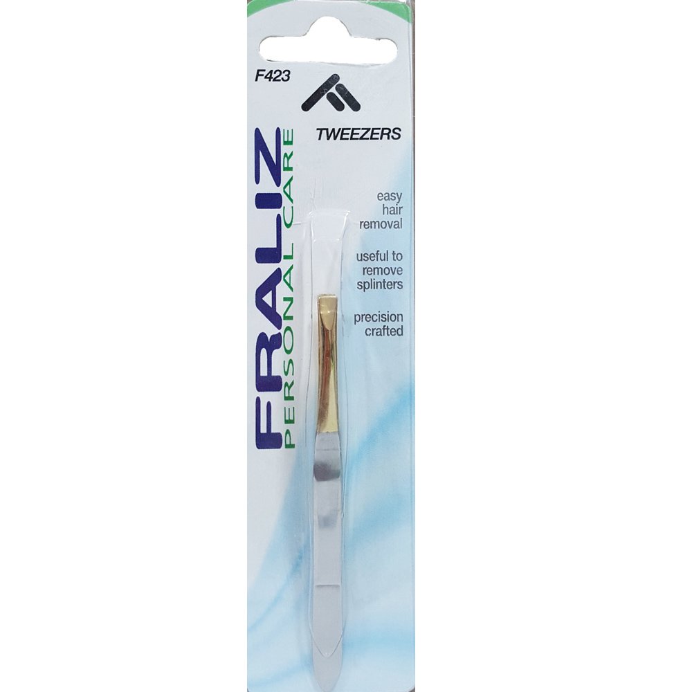 Health-Plus Fraliz F423 Tweezers Τσιμπιδάκι Φρυδιών με Ίσια Μύτη Χρυσή 1 Τεμάχιο