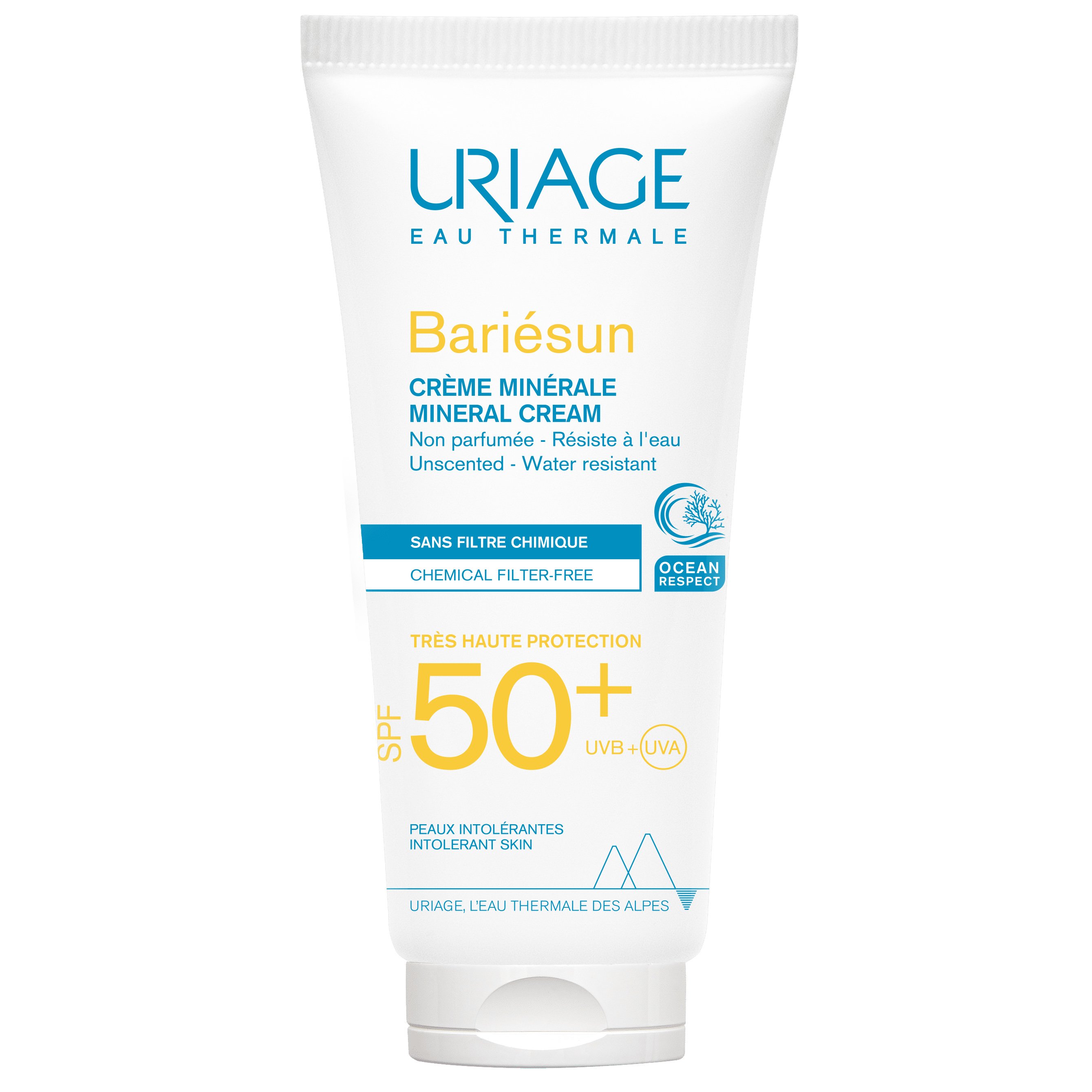 Uriage Uriage Bariesun Spf50+ Mineral Cream Αντηλιακή Κρέμα Προσώπου, Σώματος Πολύ Υψηλής Προστασίας, Κατάλληλη για Ευαίσθητο Δέρμα 100ml